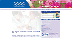 Desktop Screenshot of dnanursing.co.uk
